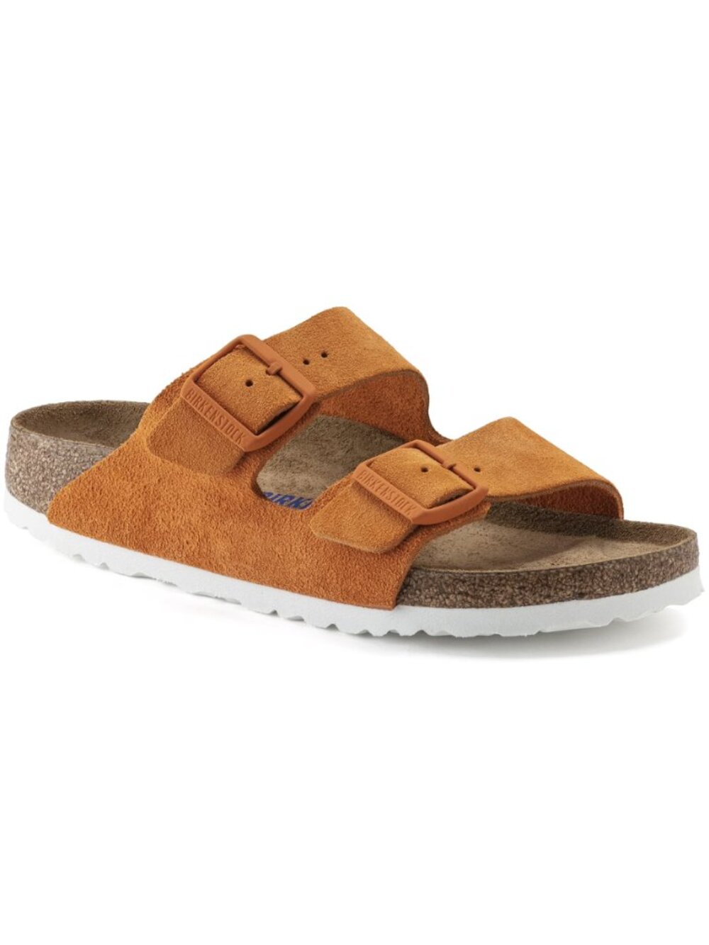 Birkenstock Women's Arizona Narrow Suede Sandal in Russet Orange Size 37 (6-6.5)